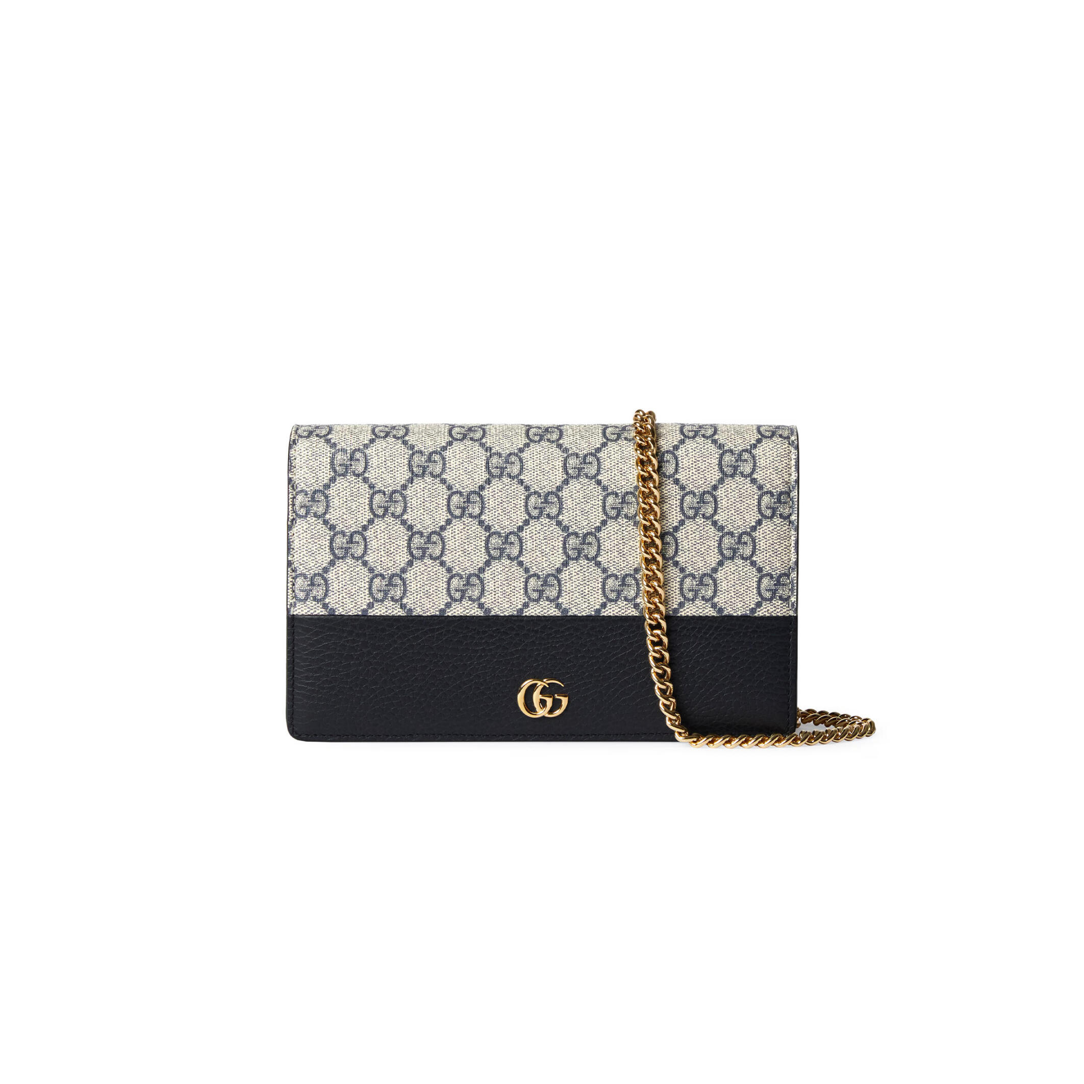 GUCCI GG MARMONT BI-COLOR WALLET ON CHAIN 497985 (20*12.5*4cm)